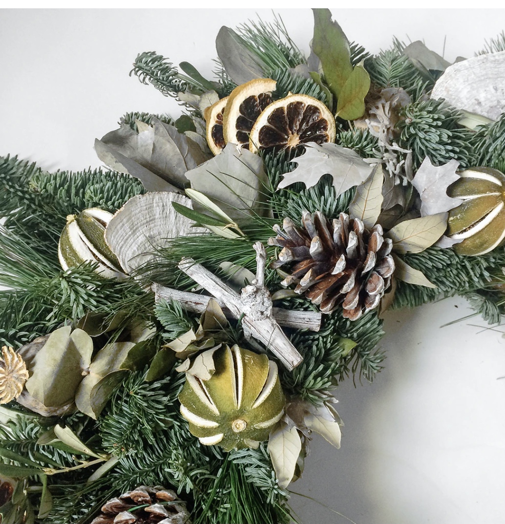 Christmas wreath natural lime