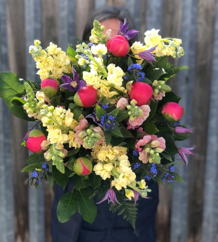 vintage peony bouquet